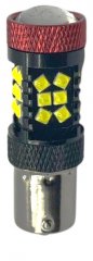 Светодиодная лампа 1156-3030-30SMD-W линза, красный ободок (белый свет) (2)