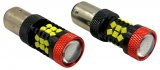 Светодиодная лампа 1157-3030-30SMD-W линза, красный ободок (белый свет) (2)