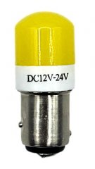 Светодиодная лампа 1156-3030-6SMD-Y-150 со смещением, 1-конт (жёлтый свет) (2)