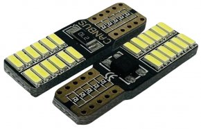 Светодиодная лампа T10-3014-24SMD-W площадка чёрная (белый свет)